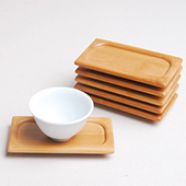 【泡茶趣】 四角竹藝雙杯墊